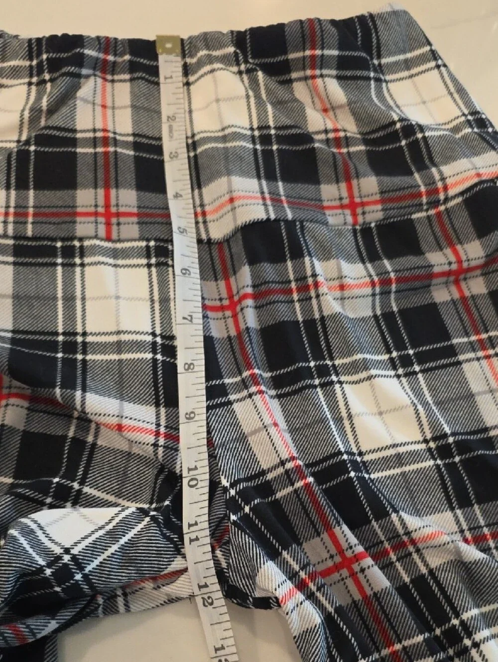 NWOT Plaid Wide-Leg Palazzo Pants - Black, White & Red - Picture 4 of 6